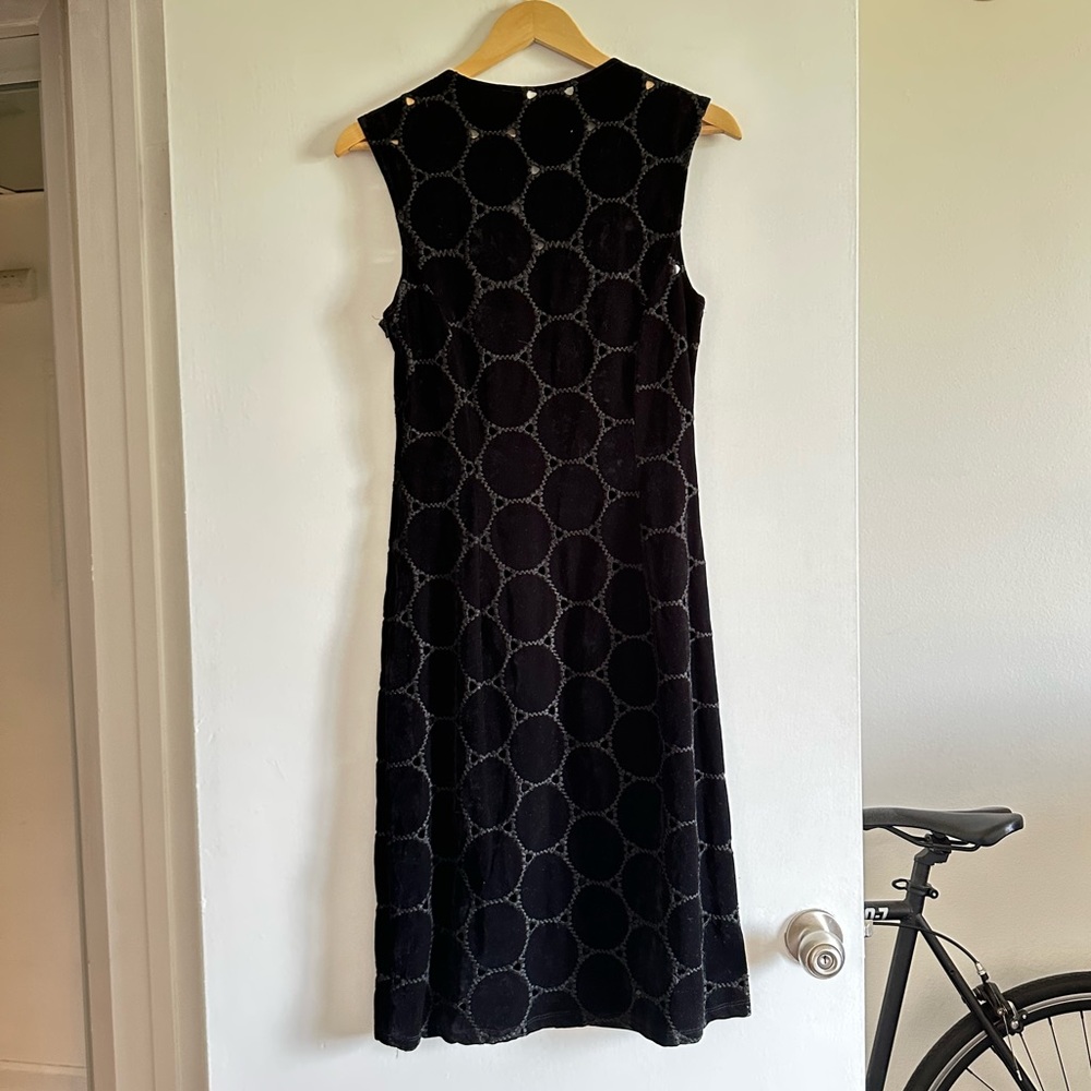 Vintage 90s Black Nc. Love Danielle Dahan Velour Mini Dress Size Medium EUC - Picture 4 of 10